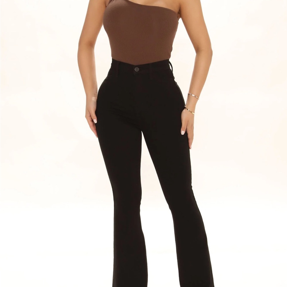 Fashion Nova black wide leg jeans